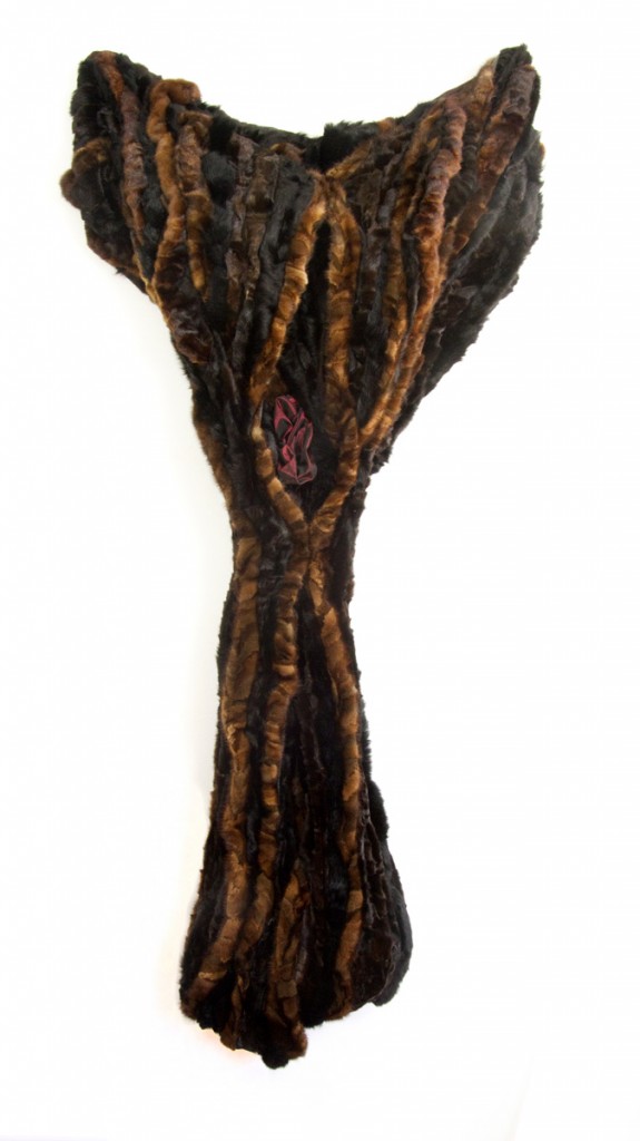 Surrender (2010), size: 190 x 80 x 22cm. Fur, changeant.